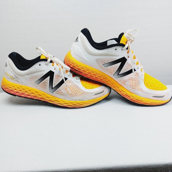 New Balance Men\'s White Yellow Fresh Foam Zante v2 Athletic Running Shoes Sz 10 main image 12